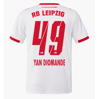 RB Leipzig Yan Diomande #49 Maglia Gara Casa Repliche 2025-26 Maniche Corte